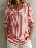 Striped cotton linen shirt
