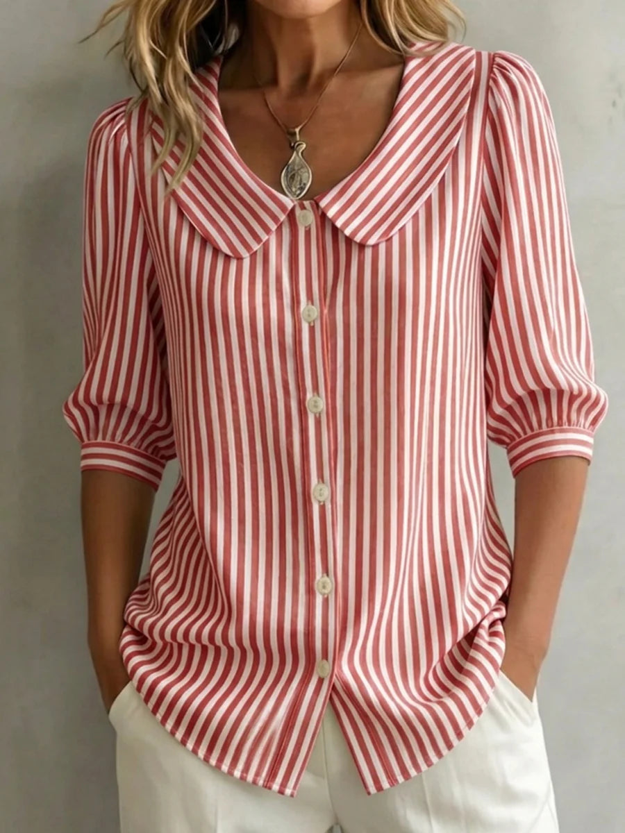 Striped cotton linen shirt