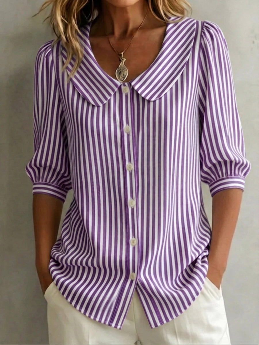 Striped cotton linen shirt