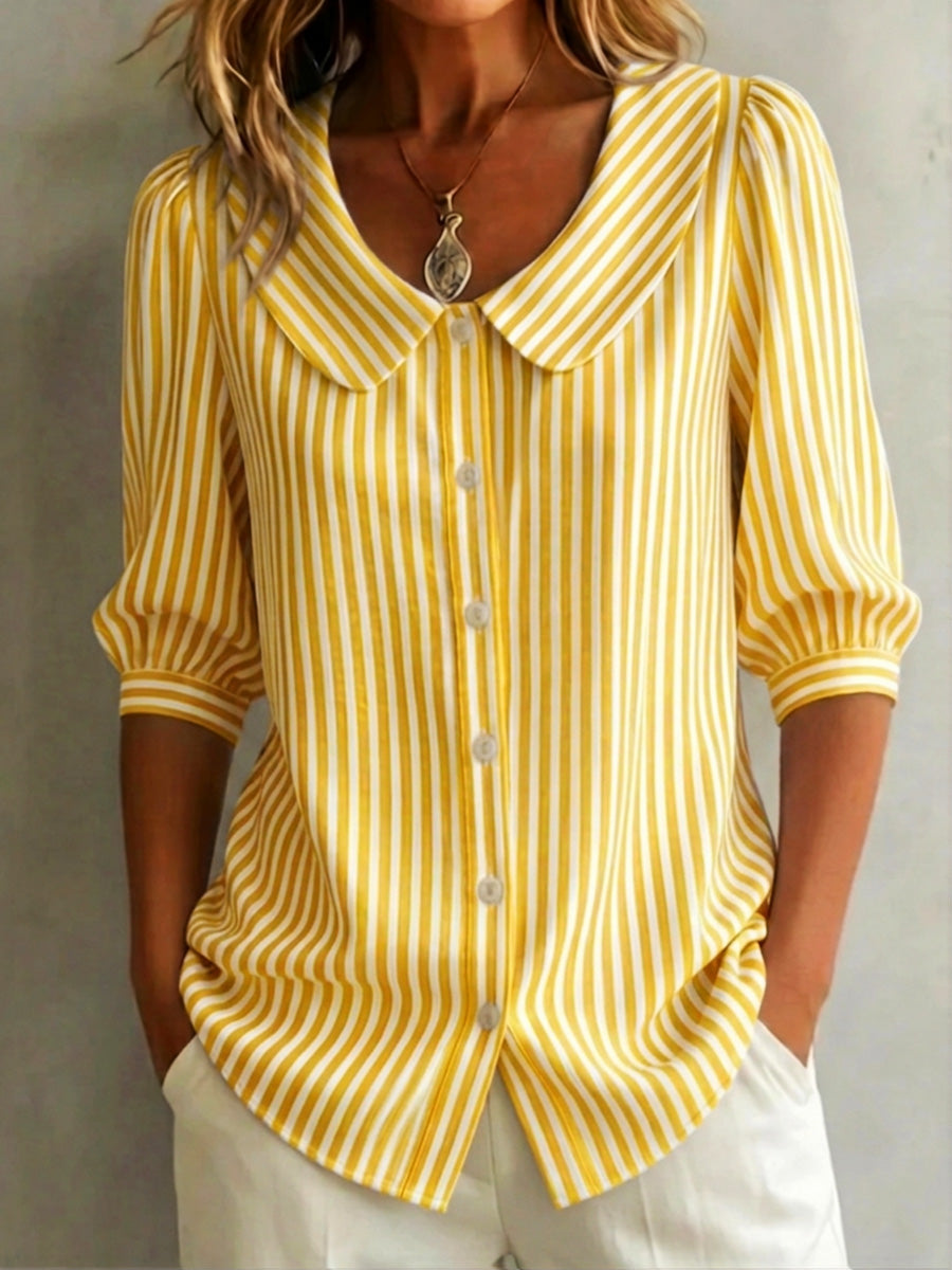 Striped cotton linen shirt