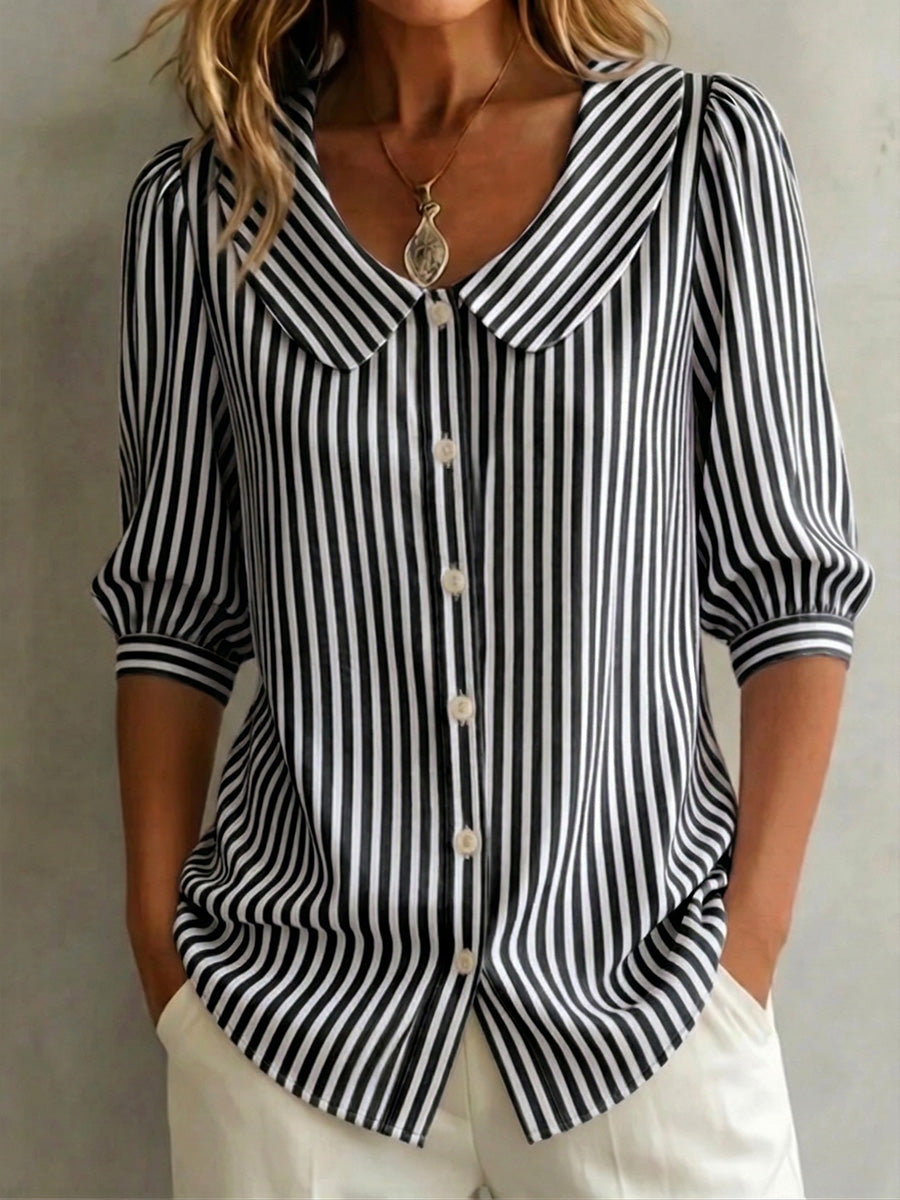 Striped cotton linen shirt