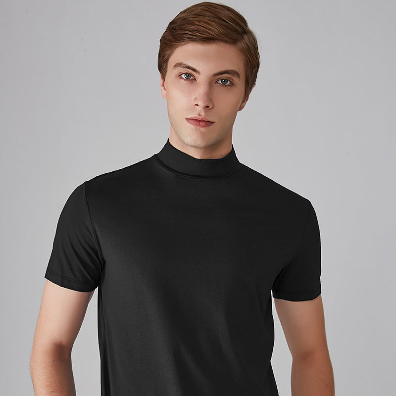 Stylish and comfortable stand-up collar slim fit T-shirt