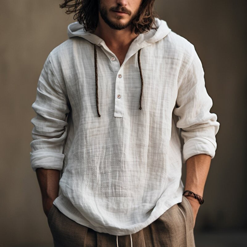 Long-sleeved casual solid color trendy hoodie