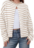 Striped cardigan sweater cardigan