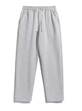 Solid color, high-waisted, slimming design, pockets, straight leg, wide-leg, loose fit pants