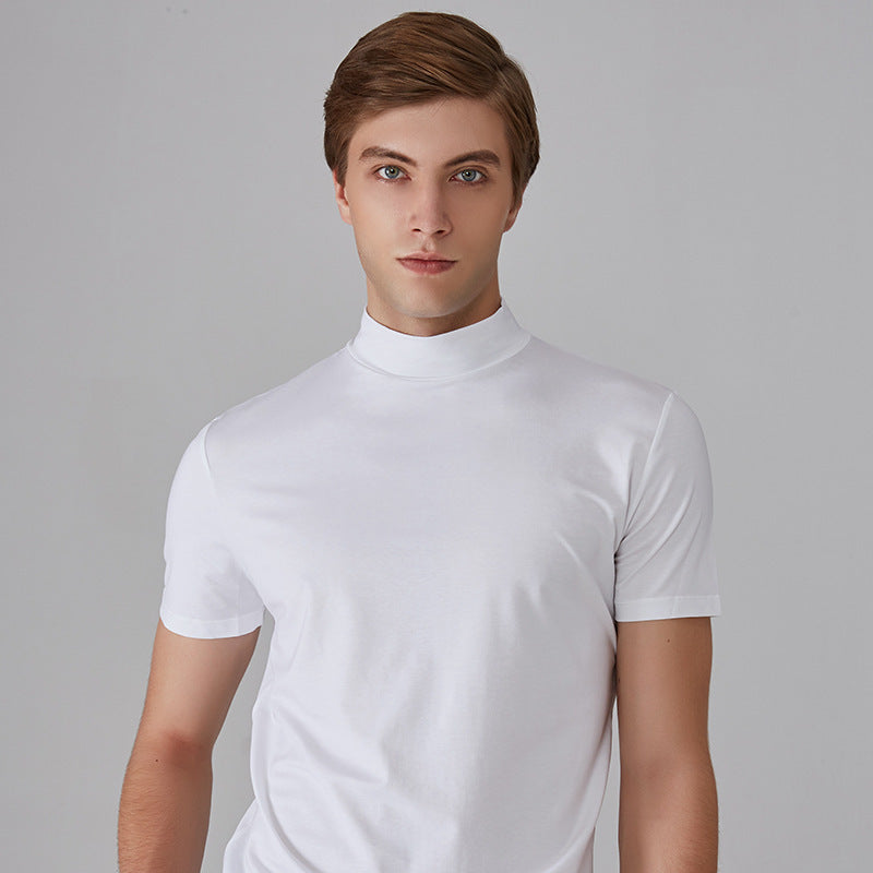 Stylish and comfortable stand-up collar slim fit T-shirt