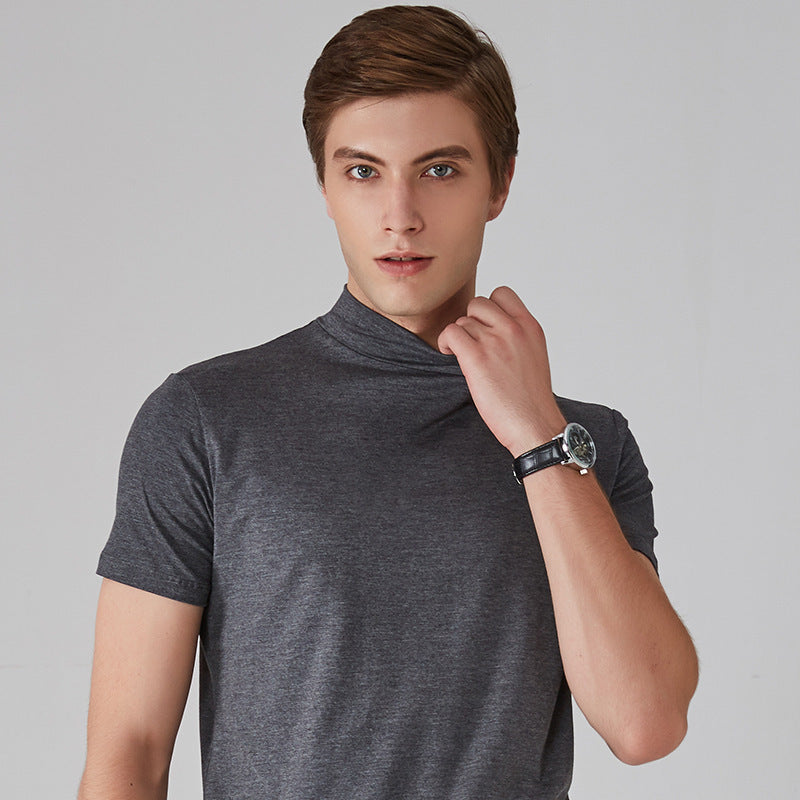 Stylish and comfortable stand-up collar slim fit T-shirt