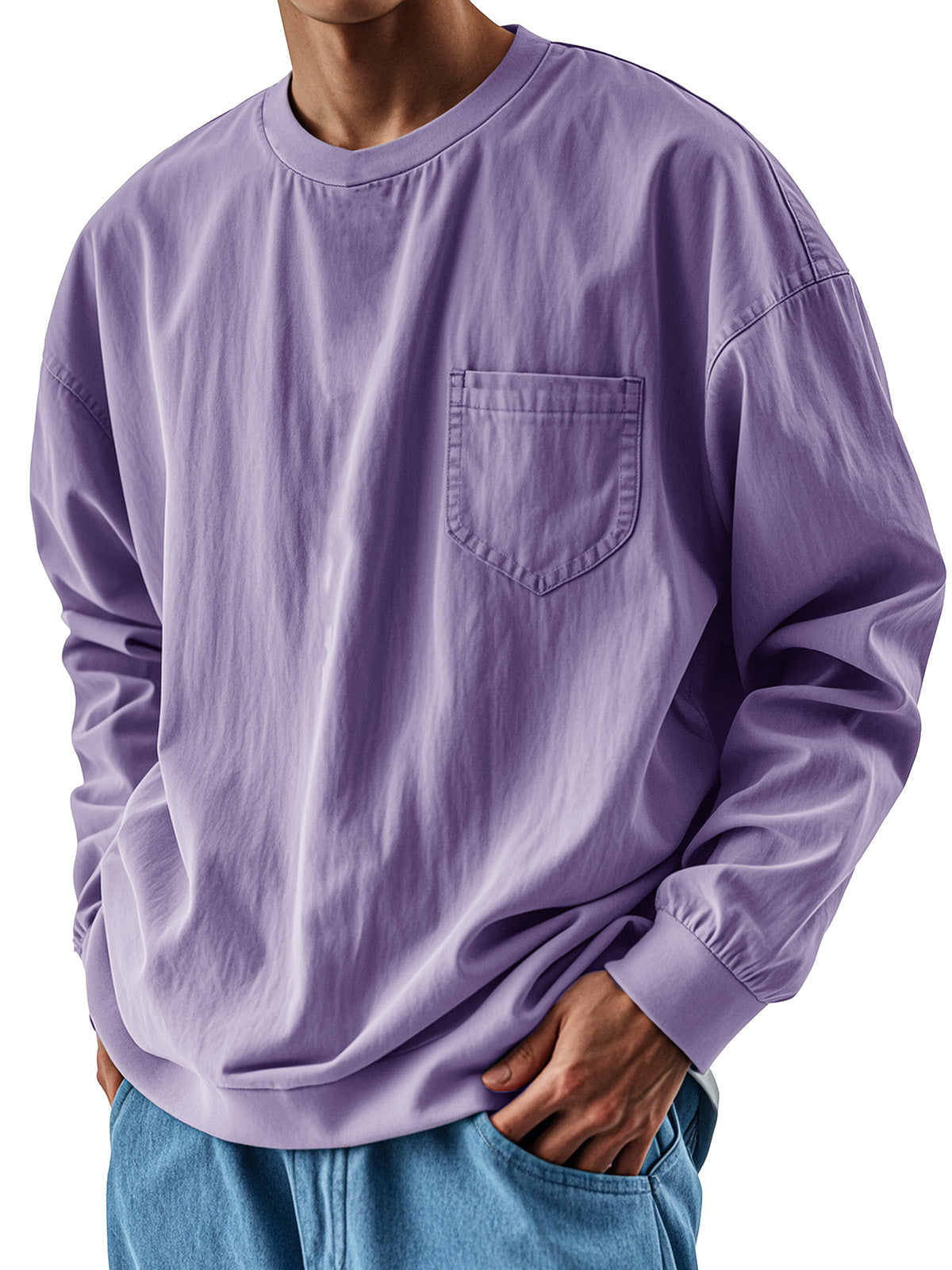 Men's loose-fitting trendy collared shirt