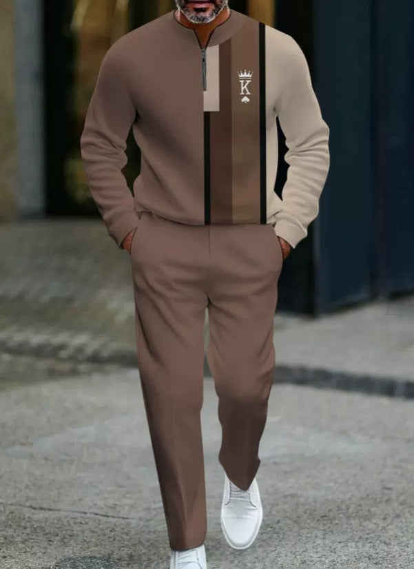 Half-up pullover casual suit