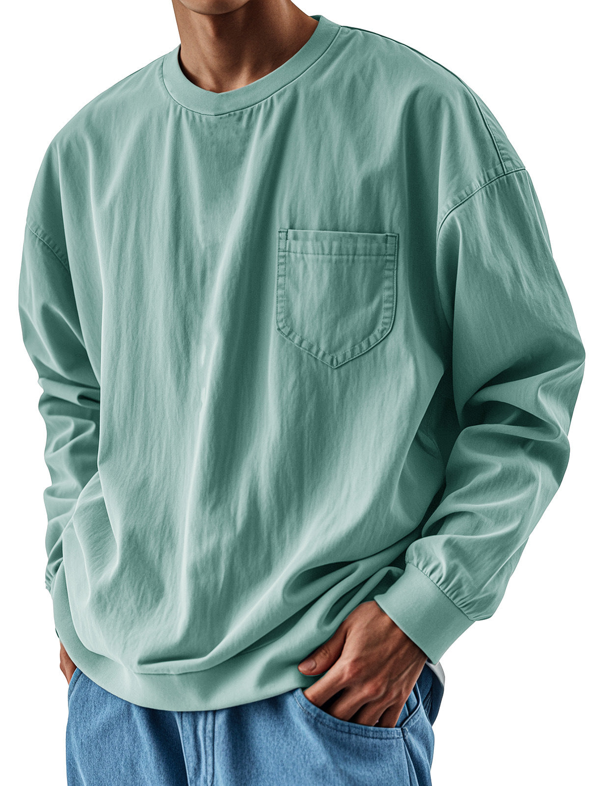 Men's loose-fitting trendy collared shirt