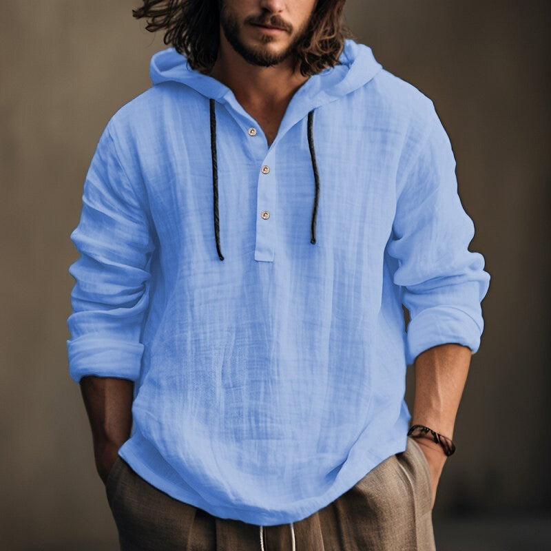 Long-sleeved casual solid color trendy hoodie