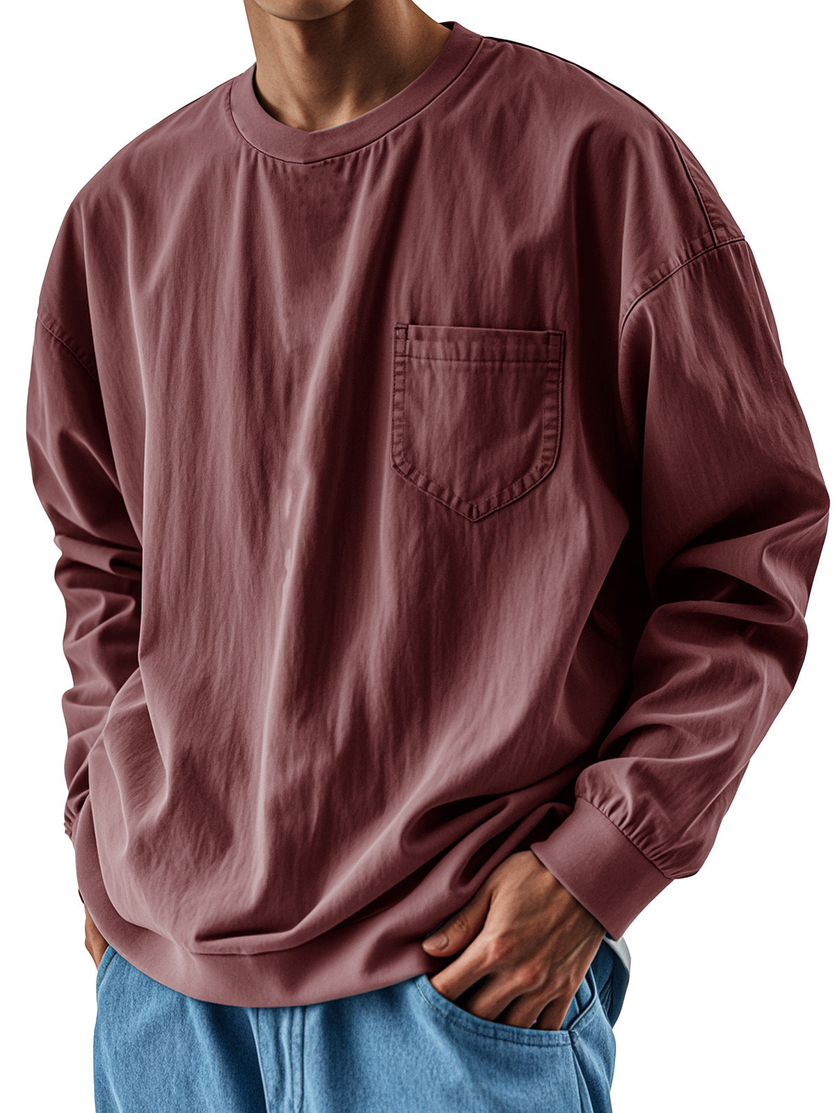 Men's loose-fitting trendy collared shirt