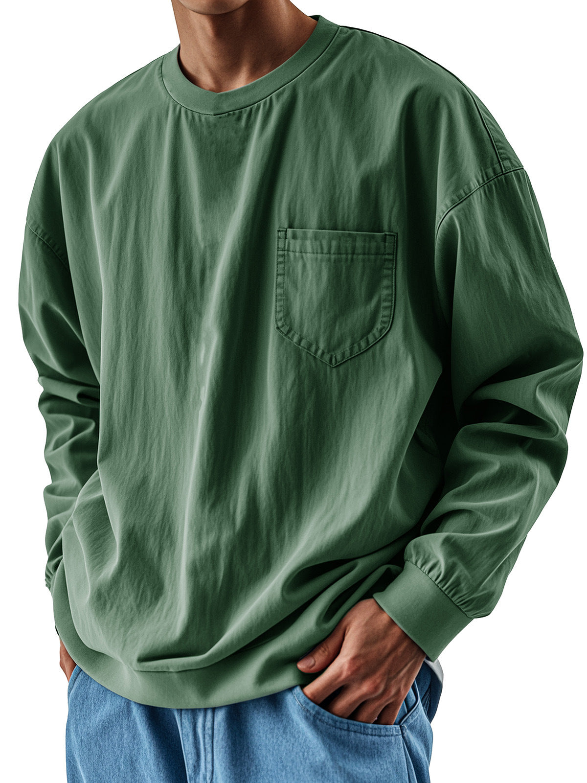 Men's loose-fitting trendy collared shirt
