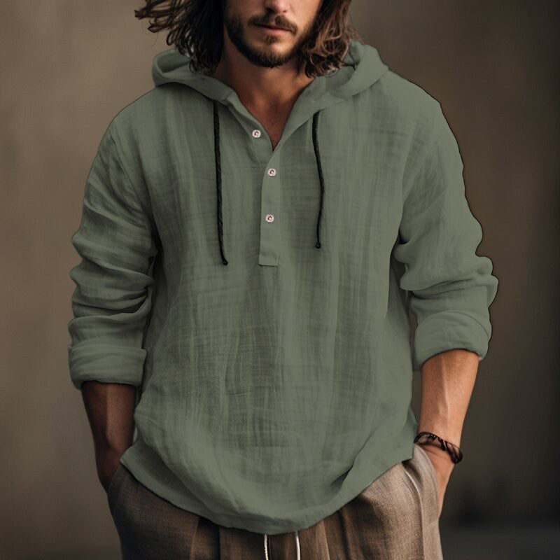 Long-sleeved casual solid color trendy hoodie