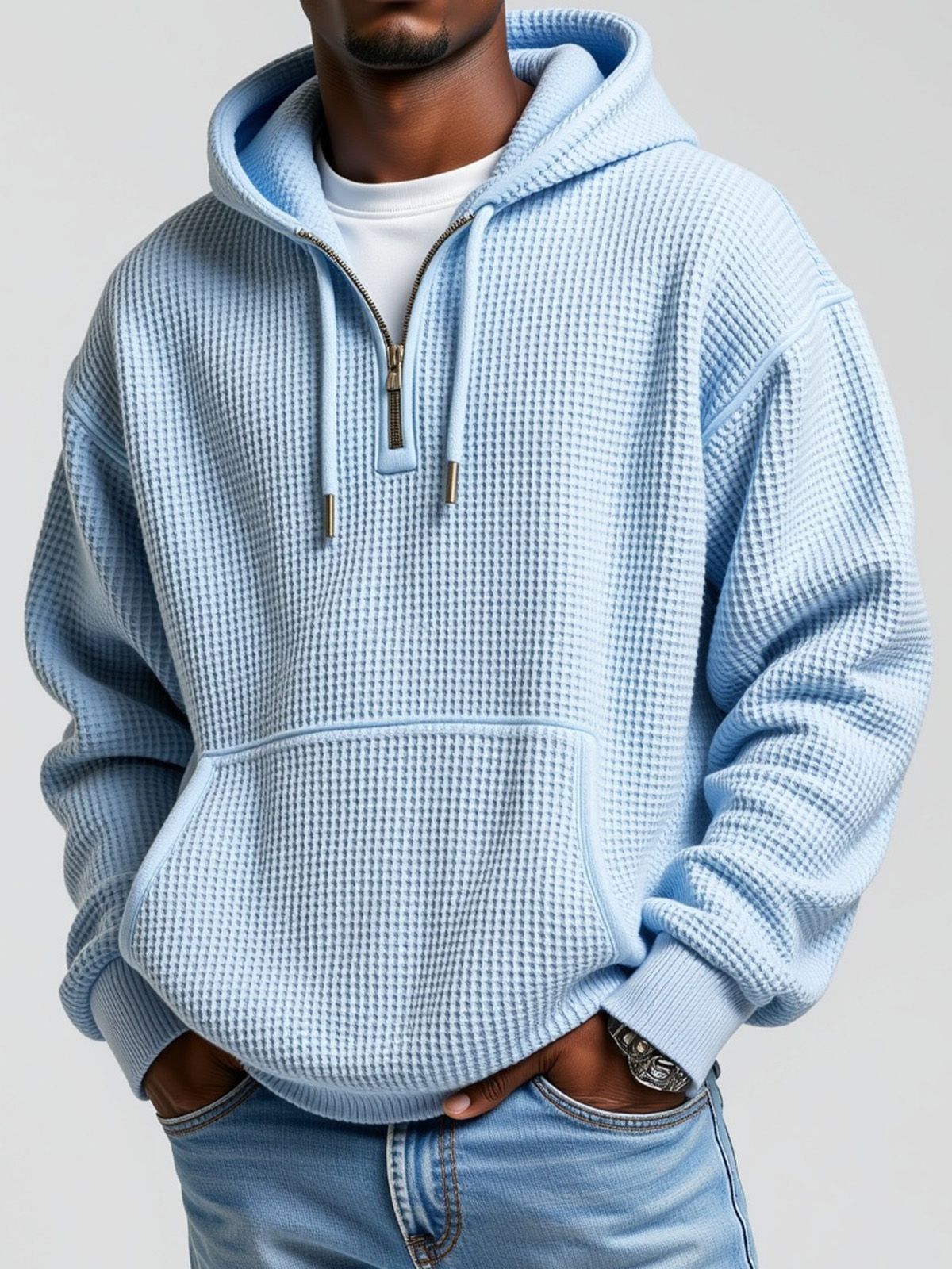 Men's plaid hoodie