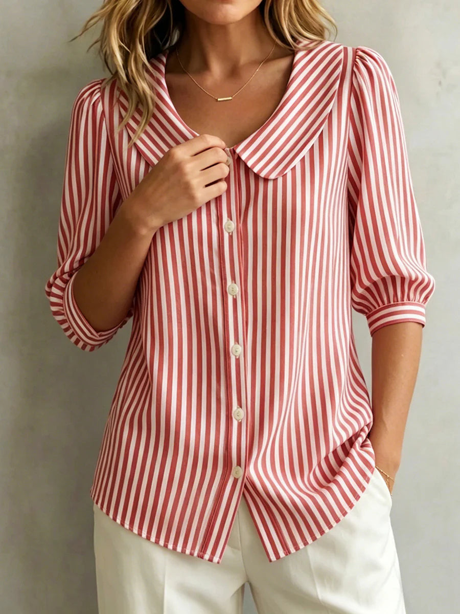 Striped cotton linen shirt