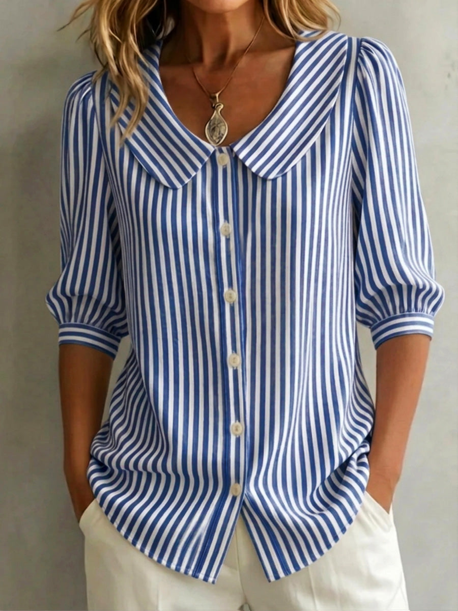 Striped cotton linen shirt