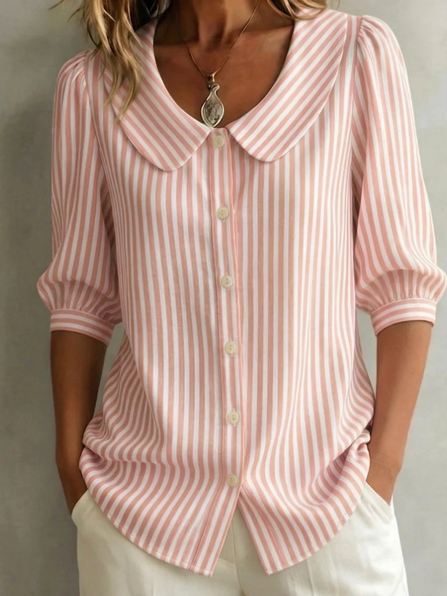 Striped cotton linen shirt